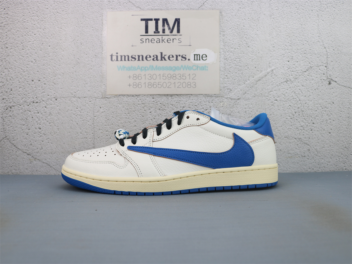 PK Batch Fragment x Travis Scott x Air Jordan 1 Low Sail Military Blue DM7866 104